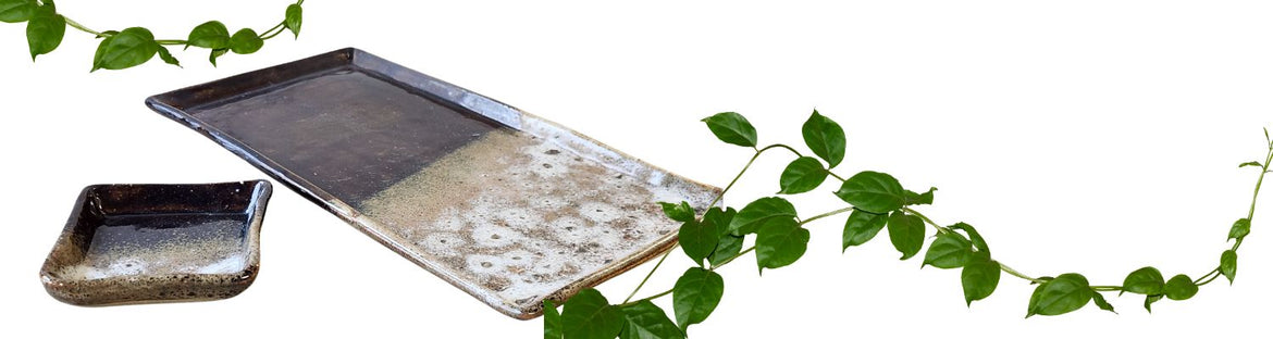 Our handmade stoneware plates and platters combine beauty with everyday function. 