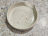 Ceramic Spoon Rest Handmade Pottery Speckle Cream Glaze Spatula Holder Kitchen Accessory