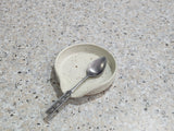 Ceramic Spoon Rest Handmade Pottery Speckle Cream Glaze Spatula Holder Kitchen Accessory