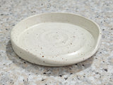 Ceramic Spoon rest - Handmade pottery -speckle cream glaze - handmade ceramic spatula holder- kitchen accessory