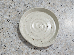 Ceramic Spoon rest - Handmade pottery -speckle cream glaze - handmade ceramic spatula holder- kitchen accessory