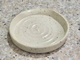 Ceramic Spoon rest - Handmade pottery -speckle cream glaze - handmade ceramic spatula holder- kitchen accessory