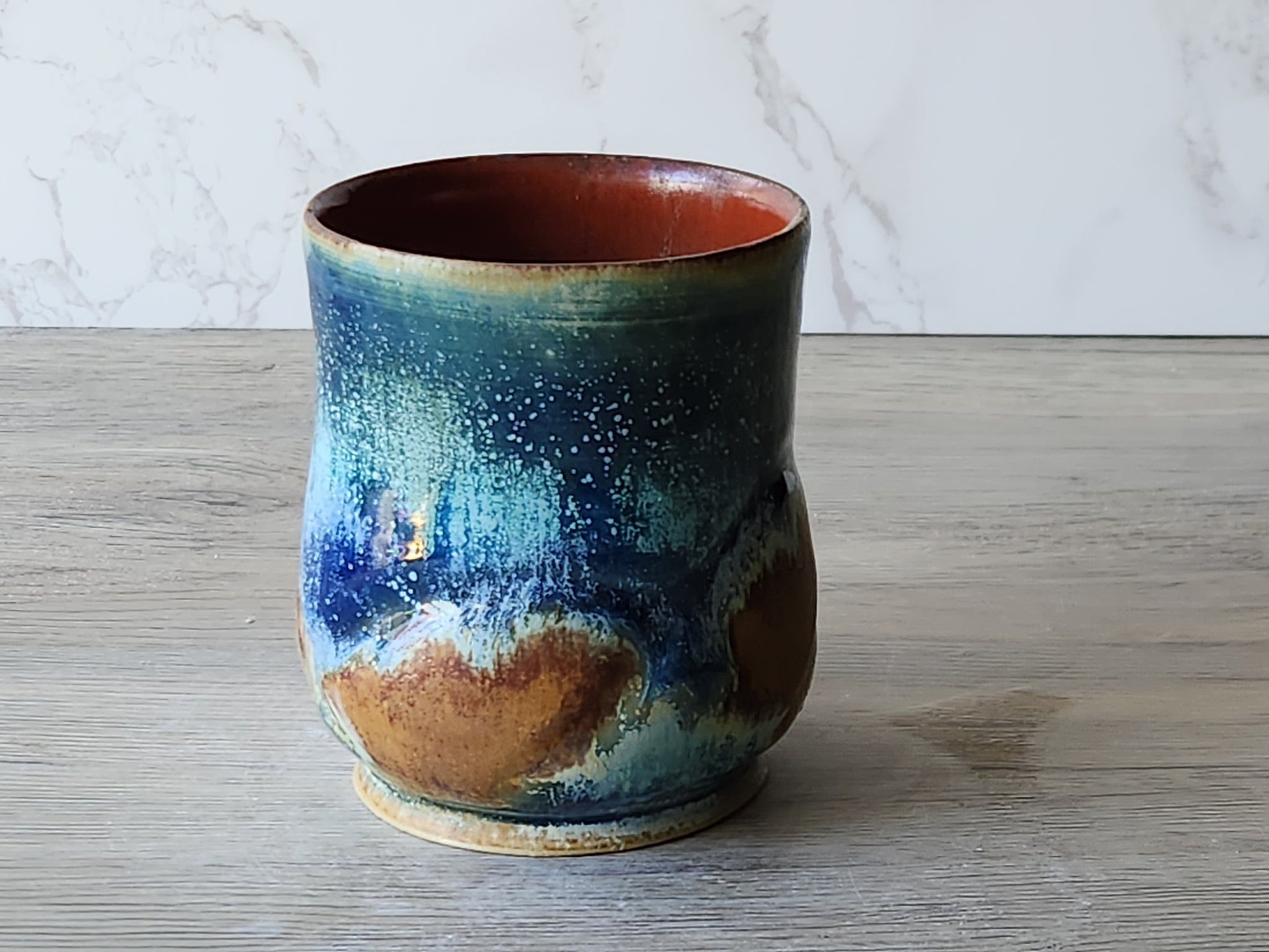 Desert Sky – Handmade Ceramic Mug with Ash Glaze (Rustic Pottery, 450ml - Buxton Pottery