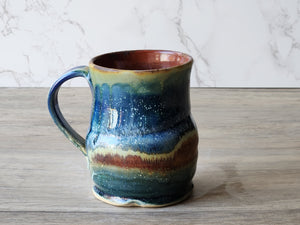 Rustic Handmade Ceramic Mug – Wheel-Thrown Pottery Cup – Earthy Handmade Gift – 450ml - Buxton Pottery