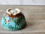 Rustic Ceramic Berry Bowl – Handmade Pottery with Drainage Plate , 15cm - Buxton Pottery