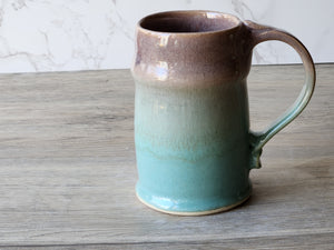 Handmade Ceramic Stein – Oatmeal & Green Pottery Mug - Buxton Pottery