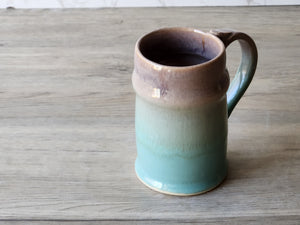 Handmade Ceramic Stein – Oatmeal & Green Pottery Mug - Buxton Pottery