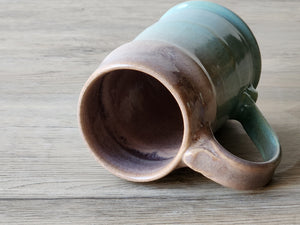 Handmade Ceramic Stein – Oatmeal & Green Pottery Mug - Buxton Pottery