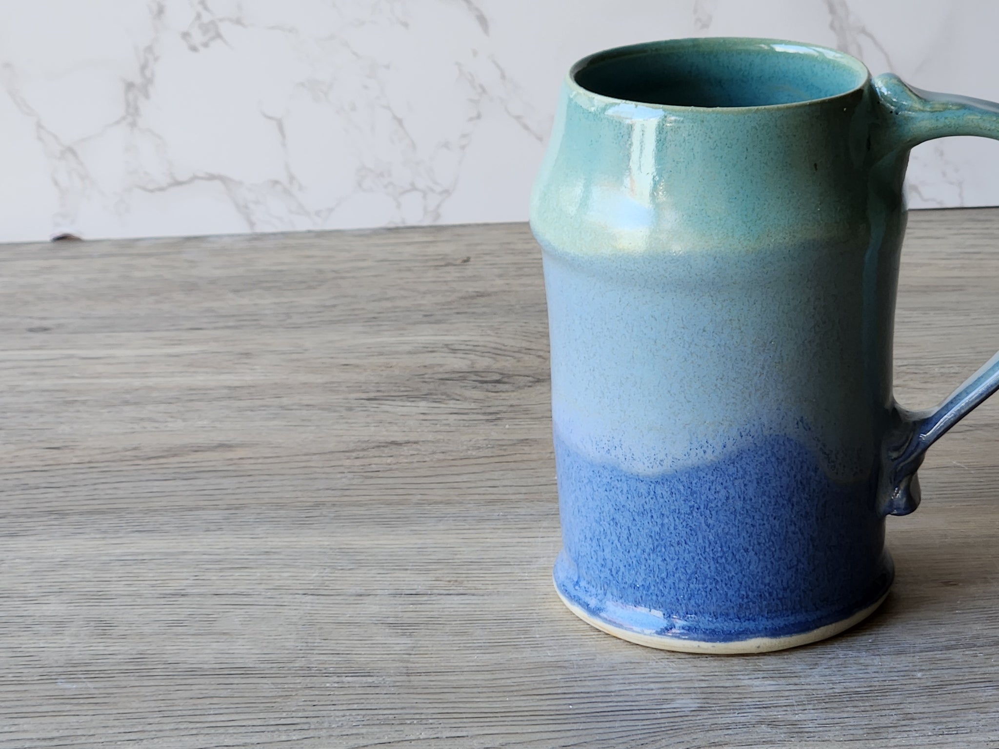 Handmade Ceramic Beer Stein – Green Pottery Gift for Men - Buxton Pottery