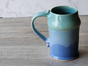 Handmade Ceramic Beer Stein – Green Pottery Gift for Men - Buxton Pottery