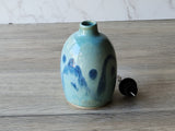 Handmade Ceramic Olive Oil Bottle – Green & Blue Glaze Cruet (500ml) - Buxton Pottery