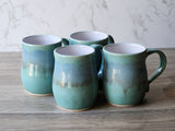 Handmade Ceramic Coffee Mug – Blue Green Pottery 400ml - Buxton Pottery