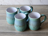 Handmade Ceramic Coffee Mug – Blue Green Pottery 400ml - Buxton Pottery