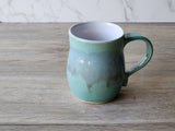 Handmade Ceramic Coffee Mug – Blue Green Pottery 400ml - Buxton Pottery