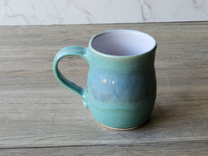 Handmade Ceramic Coffee Mug – Blue Green Pottery 400ml - Buxton Pottery