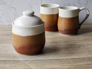 Stoneware jar for tea, sugar, or keepsakes – handmade and food-safe