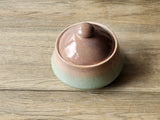 Spearmint and oatmeal glazed ceramic bowl for sugar, tea, or spices – Australian made