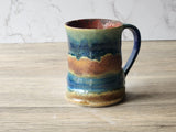 Australian rustic coffee mug in earthy tones