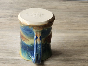  base of Australian rustic coffee mug in earthy tones
