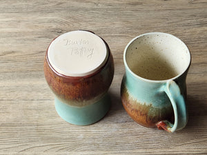 Large pottery mug gift for coffee lovers, made in Australia
