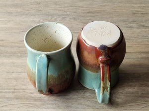 Rustic stoneware ceramic mug with natural glaze tones made in Melbourne, Australia