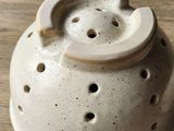 Minimalist speckled cream pottery berry bowl