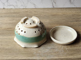 Rustic stoneware berry colander handcrafted in Australia