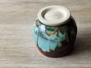 Underside view of a Japanese inspired  tea cup handmade in Melbourne.