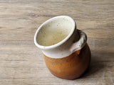 Artisan pottery salt keeper with spoon included