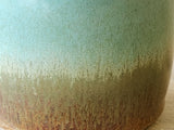 Close up of glaze on Handmade ceramic jar – functional storage with playful glaze