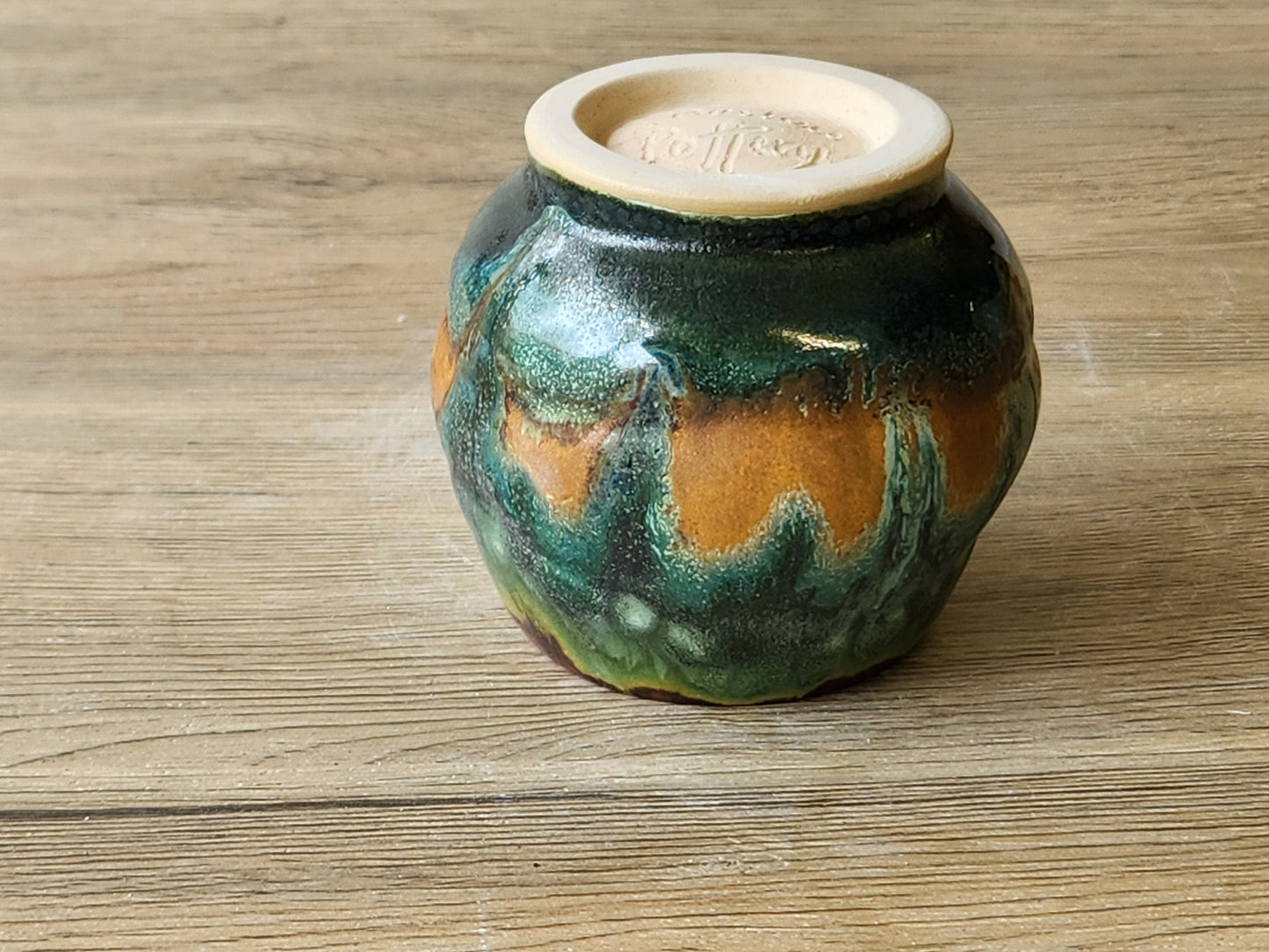 Underside of Japanese-inspired yunomi ceramic cup handmade in Melbourne