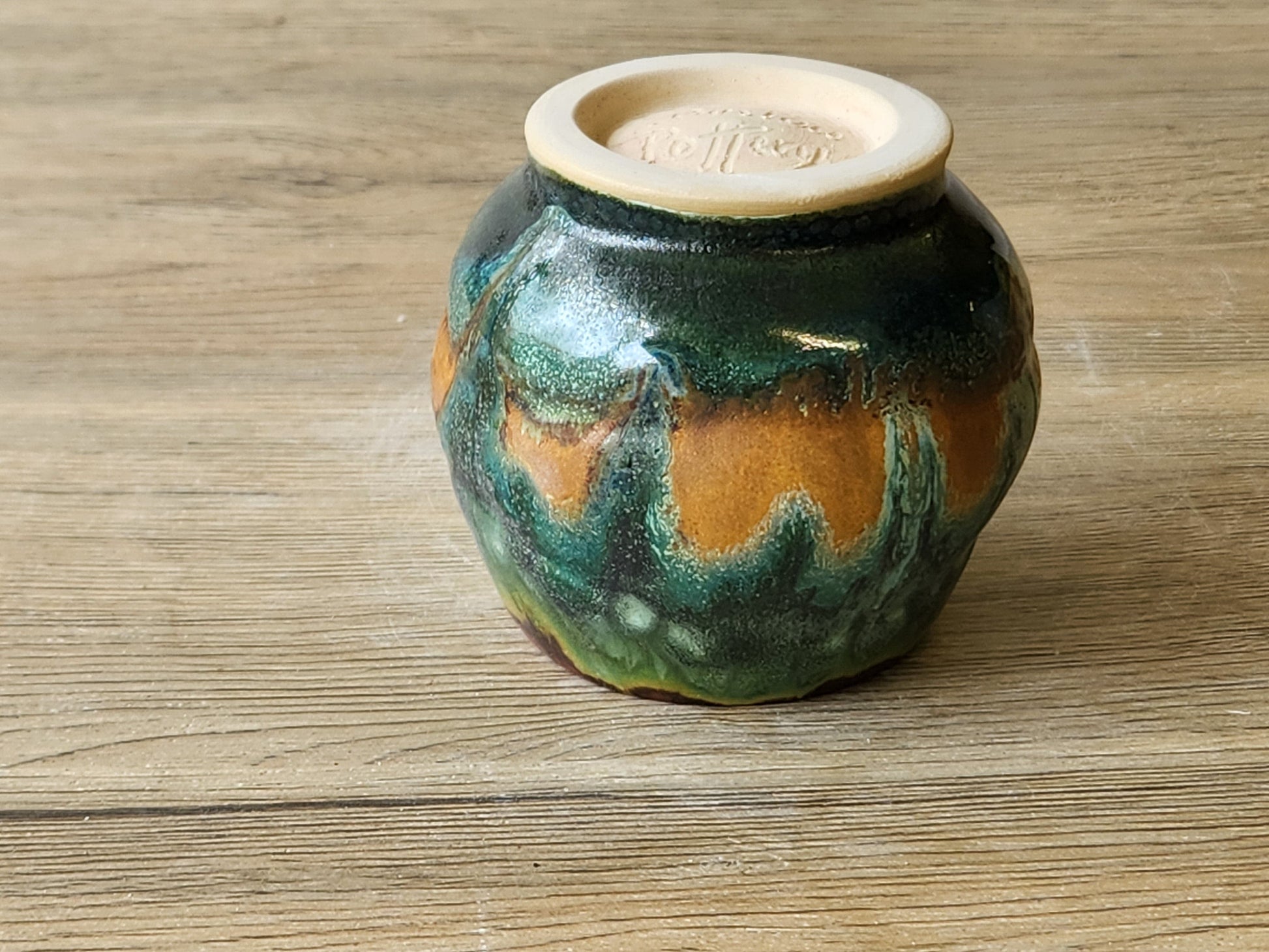 Underside of Japanese-inspired yunomi ceramic cup handmade in Melbourne
