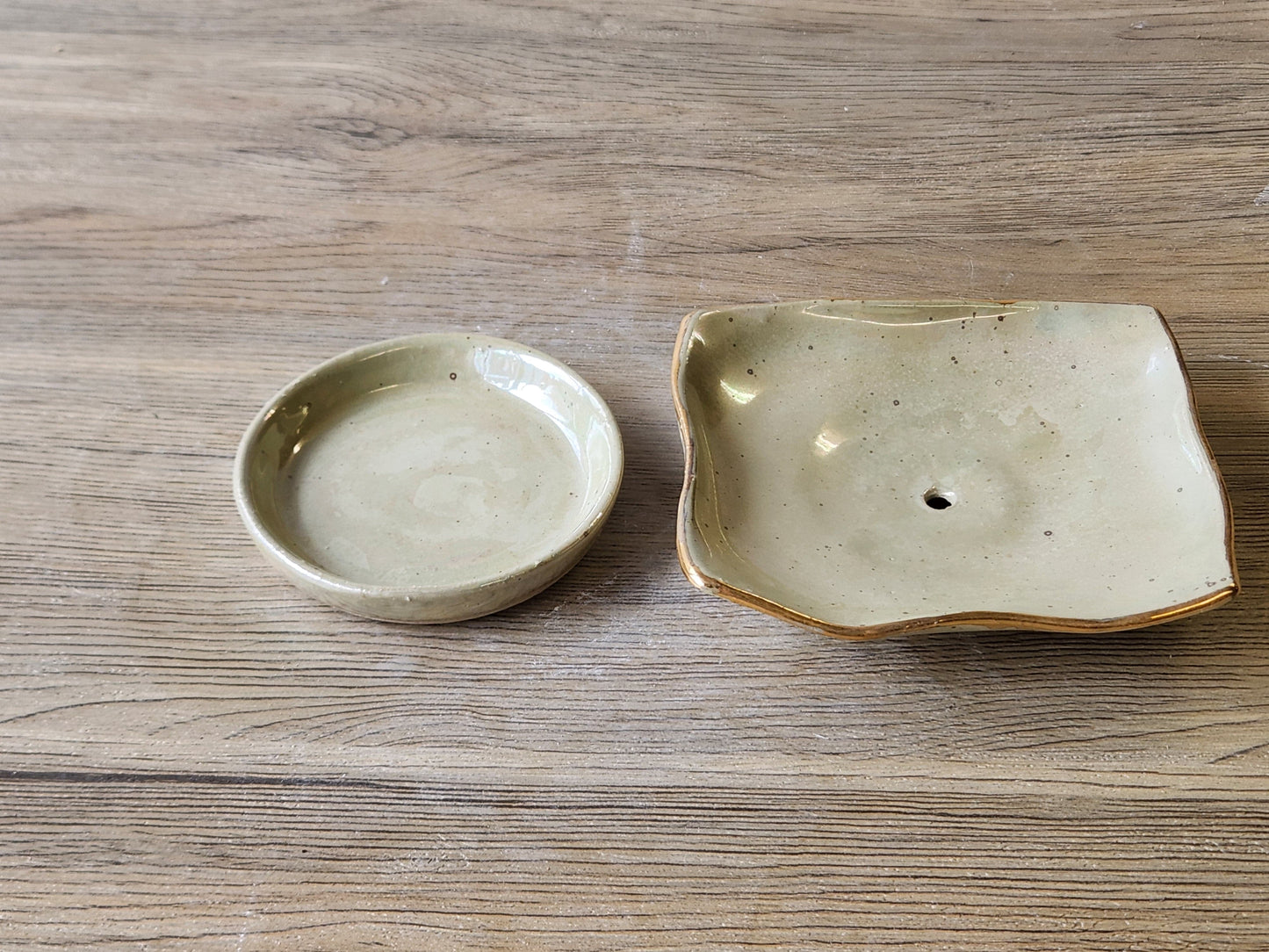 Elegant handmade pottery soap dish for bathroom decor