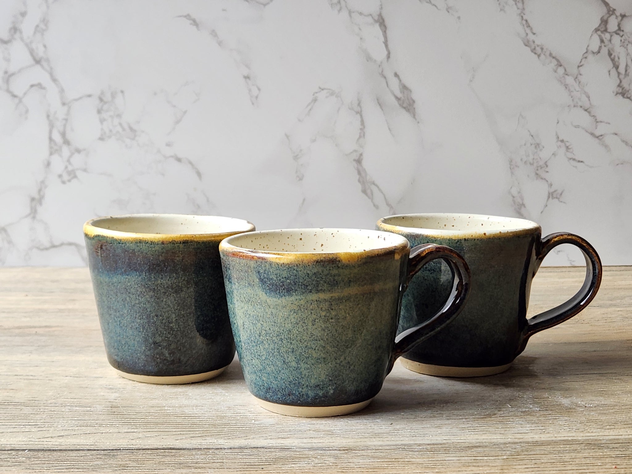 Pottery espresso mug with golden rim Melbourne