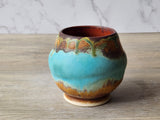 One-of-a-kind yunomi with mountain drift glaze
