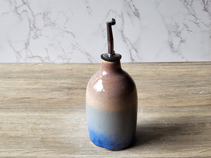 Handmade Ceramic Olive Oil Pourer - 350ml Pottery Oil Bottle & Vinegar Dispenser - Oil Cruet Made in Australia - Buxton Pottery