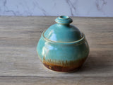 Wheel-thrown stoneware sugar pot – artisan kitchenware
