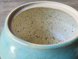 Pottery sugar jar with lid – kitchen storage bowl