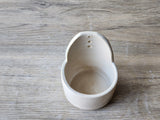 Handmade Pottery herb stripper-Ceramic stoneware herb stripper bowl -  Ecru glaze herb trimmer