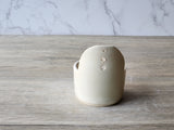 Handmade Pottery herb stripper-Ceramic stoneware herb stripper bowl -  Ecru glaze herb trimmer