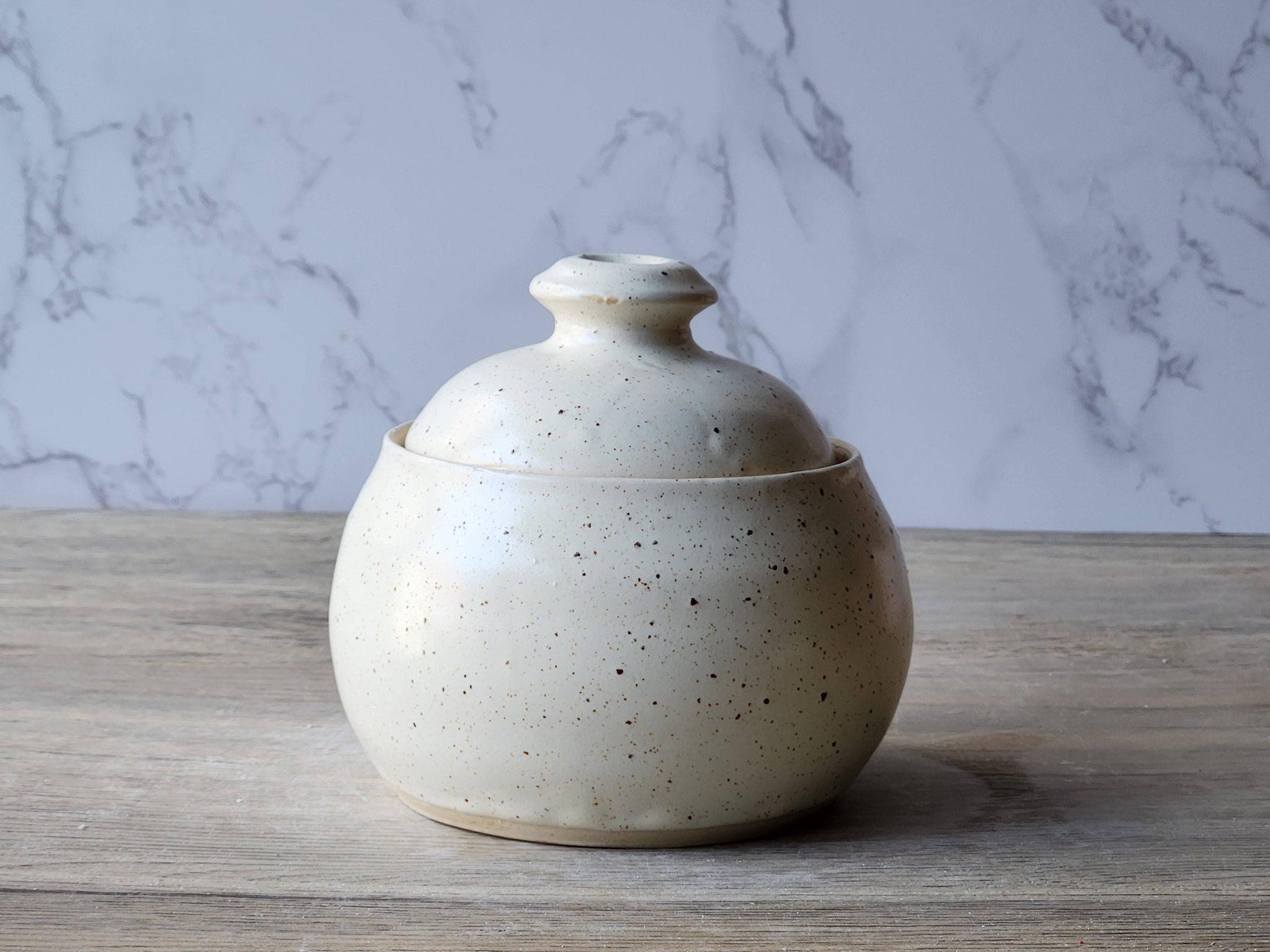 Artisan ceramic sugar container handmade in Melbourne