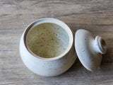 High-fired pottery sugar bowl artisan crafted in Australia
