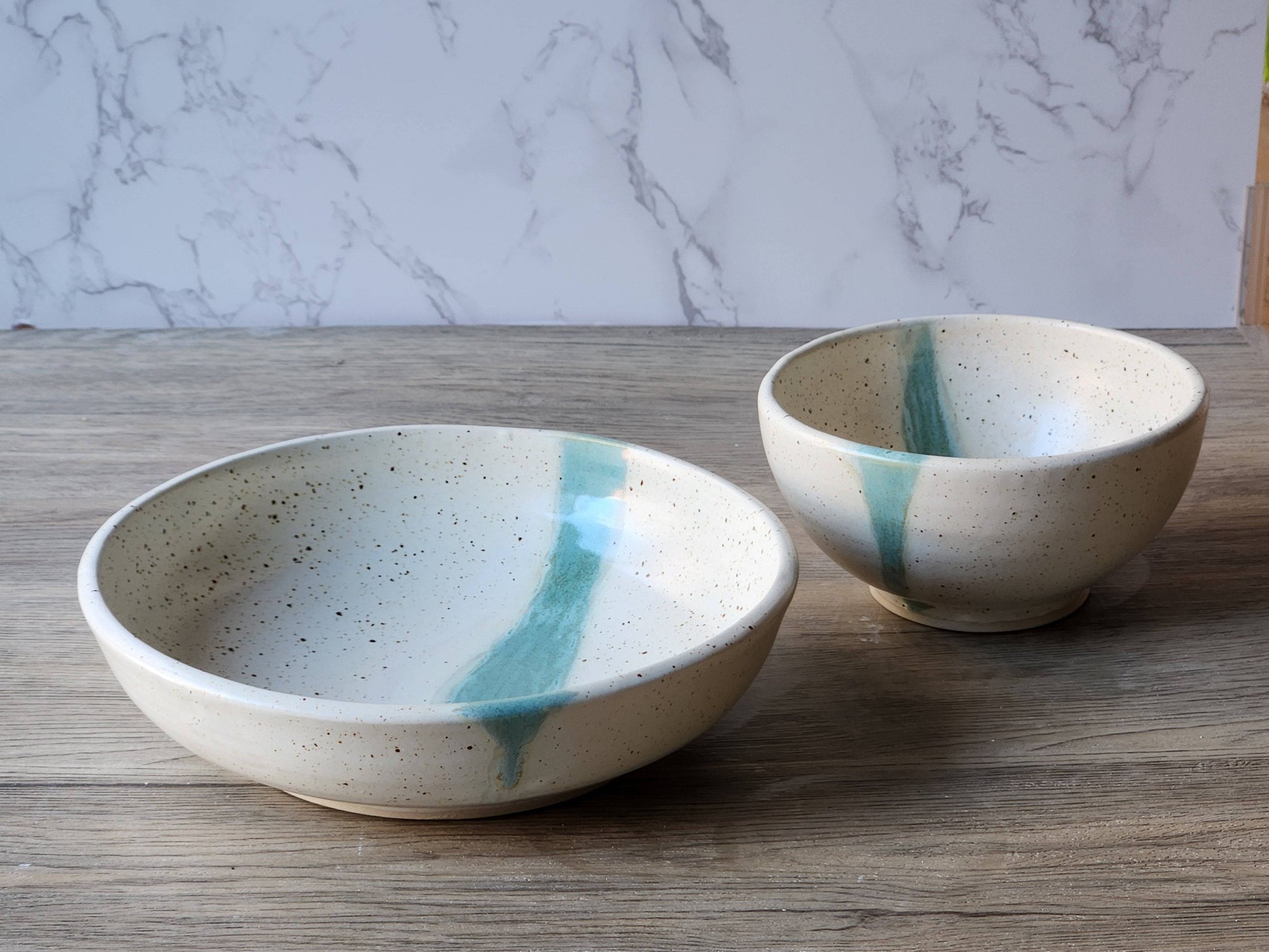Rustic handmade ceramic bowl for cereal or soup
