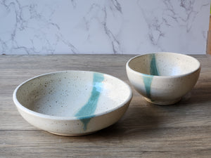 Rustic handmade ceramic bowl for cereal or soup