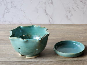 Handmade Pottery Berry Bowl with Saucer | Ceramics Melbourne