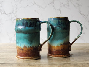 Wheel-thrown pottery stein 500ml capacity