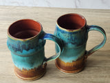 Large handmade ceramic coffee or beer mug