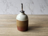 Rustic ceramic vinegar and oil pourer 400ml capacity