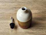 Artisan pottery oil bottle gift for foodies and home chefs
