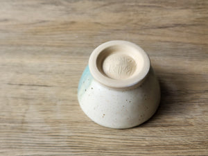 Speckled buttermilk  and spearmint green ceramic bowl handmade in Australia
